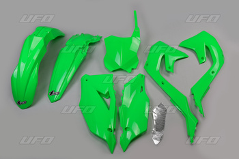 Komplet plastików kawasaki kxf 250 '21, kxf 450 '19-21 kolor zielony fluo (ka227aflu)