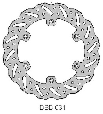 Tarcza hamulcowa tył yamaha wr125  yz125 wrf/yzf 400/426 (220x115x4mm)