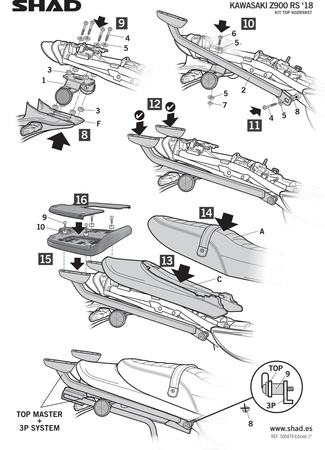 Stelaż kufra tylnego Shad do Kawasaki Z900RS 2018