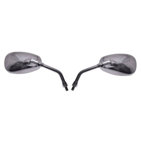 Lusterka motocykl quada chromowane M10 gwint prawy