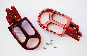 Podnóżek kierowcy honda cr/crf '02-'14 kolor czerwony (2szt) aluminiowy