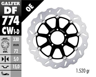 TARCZA HAMULCOWA PRZÓD DUCATI 1098 '07-'08; 1198S/R '09-; 1103/1199/1299 PANIGALE '12-; MULTISTRADA 1103 V4 '21-23 (LEWA) (WAVE FLOATING) (330X72X5MM)