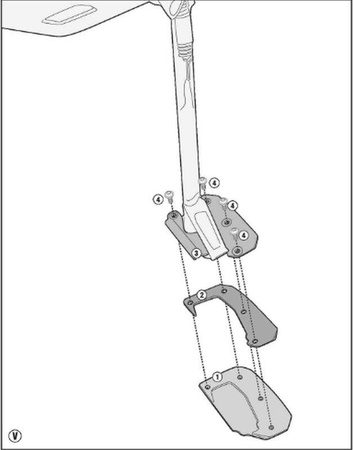 Poszerzenie stopki bocznej ducati multistrada 950 (19), multistrada enduro 1260 (19) wyofane z oferty