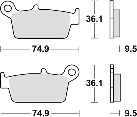 Klocki hamulcowe kh131 organic honda crf 230 08-10, xr 250 88-97, xr 600 91-99, yamaha wr 125 98-07, tył