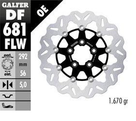 TARCZA HAMULCOWA PRZÓD / TYŁ HARLEY-DAVIDSON (292X56X5) PŁYWAJĄCA (PATRZ OPIS)