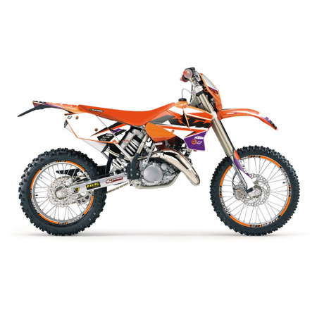 KOMPLET NAKLEJEK (OKLEIN) KTM EXC/EXC-F '03-'04, SX/SX-F '01-'04 DREAM 5 KOLOR POMARAŃCZOWY CZARNY