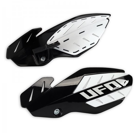 Osłony rąk (handbary) flame yamaha yz 125/250 '14-'17 kolor czarny/biały (z mocowaniami) - promocja