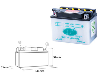 Landport akumulator yb4l-a 12v 4ah 120x70x92 obsługowy - elektrolit osobno (8) ue2019/1148