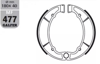 Szczęki hamulcowe tył sh512 yamaha xj 550 '81-'84, xv 750 virago '92-'94, xv 750 specjal '81-'84, xz 550 '82-'84