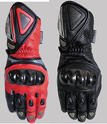 rękawice / rękawiczki race kolor czarny/czerwony rozm. xs