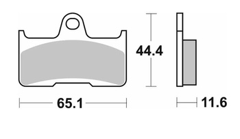KLOCKI HAMULCOWE NOWOŚĆ KH344 OFF-ROAD SINTER KOLOR ZŁOTY YAMAHA YFM 660 02-08 CF-MOTO, GOES TYŁ