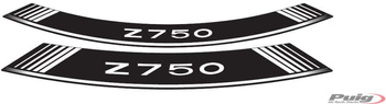 Paski Na Felgi Puig Do Kawasaki Z750 (Logo Z750) 04-12 Białe