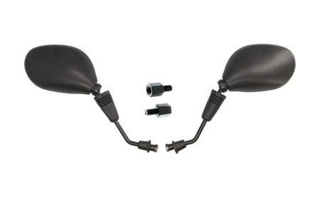 Komplet Lusterek Owalnych M8 P/L Gwint + Redukcje M8 P/P Gwint