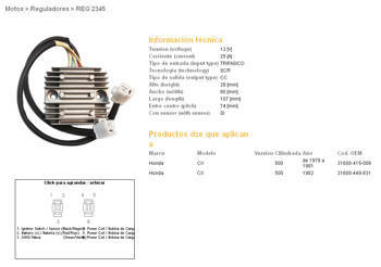 Dze regulator napięcia honda cx500 78-82, cx500 turbo (31600-415-008, 31600-449-831) (esr160)