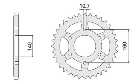 Zębatka tylna 502 48 kawasaki zr 1100 zephyr (502-48) (jtr502.48)