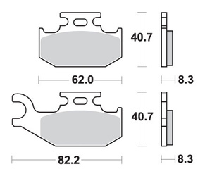 Klocki hamulcowe kh414 off-road sinter kolor złoty