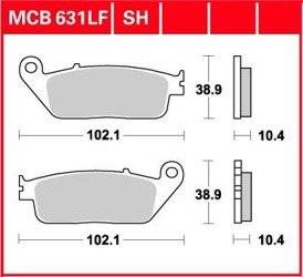 KLOCKI HAMULCOWE TRW MCB631SH