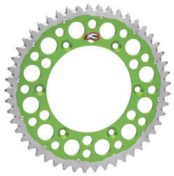 Zębatka tylna twinri489 50 (stalowo-aluminiowa) kolor zielony kawasaki kx/kxf (jtr460,50) (48950)