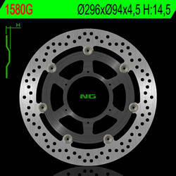Tarcza hamulcowa przód honda cb 600f/s hornet a07-13, cbr 600f a11-13 (296x94x4,5) (6x6,5) (środaluminiowy) - zastępuje ng1289