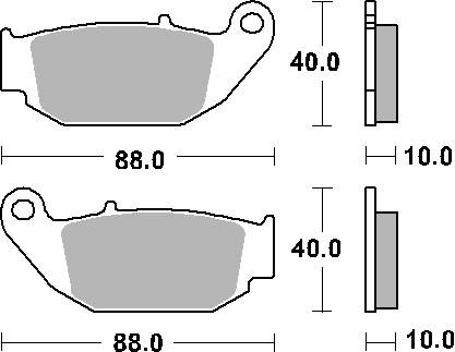Klocki hamulcowe kh629 street ceramic kolor czarny pasuje do: honda cbr125 '11-, crf250l/m, msx125 tył
