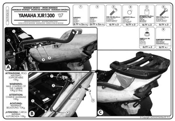 stelaż kufra centralnego yamaha xjr 1300 (07-14) ( bez płyty )
