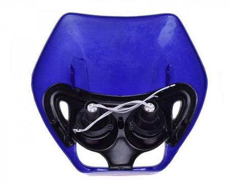 Owiewka z halogenami niebieska Niska do motocykla