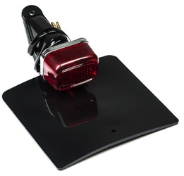 LAMPA TYLNA ENDURO CLASSIC Z MOCOWANIEM TABLICY REJESTRACYJNEJ KOLOR CZARNY