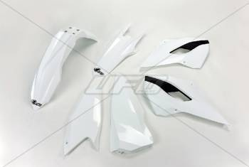 Komplet plastików husqvarna te/fe 125/250/300/350/450 '14 kolor oem (biały) (hu614e999)