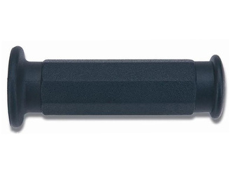 DOMINO MANETKI (GRIPY) SCOOTER PIAGGIO STYLE (22+25MM, DŁ.114MM) BEZ OTWORU KOLOR CZARNY