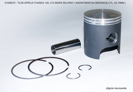 Vertex tłok aprilia tuareg 125, cylinder żeliwny ( nadwymiar na średnicę cyl. 54,75mm )