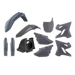 Komplet plastików yamaha yz 125/250 '02-'21 restyling na yz 450f '22' zestaw zawiera osłony amortyzatorów (8351800007) kolor szary nardo grey