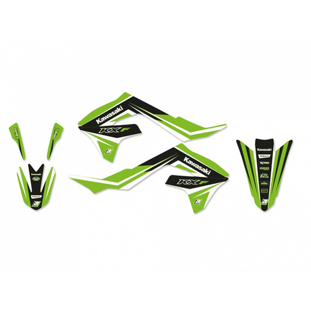Komplet naklejek (oklein) kawasaki kxf250 '21-'23, kxf450 '19-'23, dream 4 kolor zielony/czarny