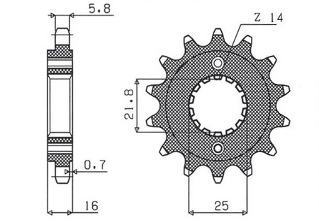 Zębatka przednia 2075 15 ducati monster 797 '17-18, scrambler 800 '17-18, supersport 939 '17-18 (jtf736.15) (łańc. 520) (207515jt)