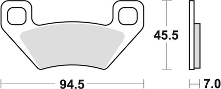 Klocki hamulcowe kh395 sinter offroad arctic cat atv 300 10-, trv 450 11-, tbx / trv 500 05-, prowler 700 08-, trv 1000 09-, przód/tył