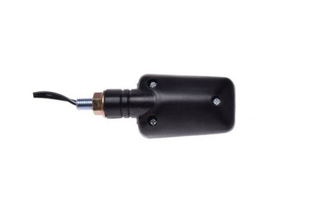 Kierunkowskaz mini krótki jasny klosz i czarna obudowa