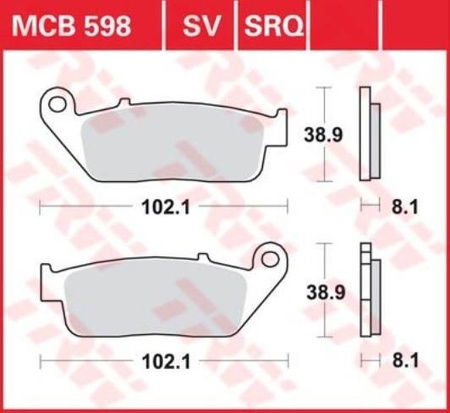 KLOCKI HAMULCOWE TRW MCB598SV
