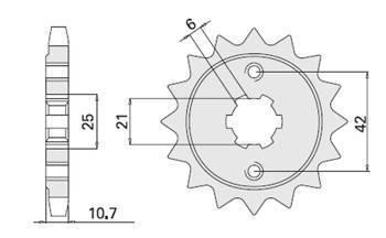 Zębatka przednia 338 16 honda cb650 79-84 (jtf338.16) (338-16)