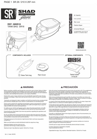 Torba na zbiornik Shad Cafe Racer SR18