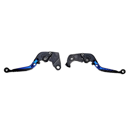 Dźwignia hamulca i sprzęgła łamana do Kawasaki niebieska komplet