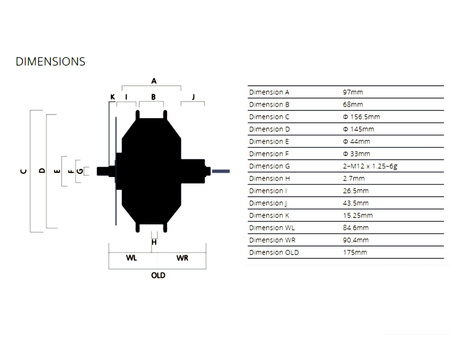 Silnik Bafang H500f Rm G060.500.Dc 48v/500w Koło Tylne Oś 175mm