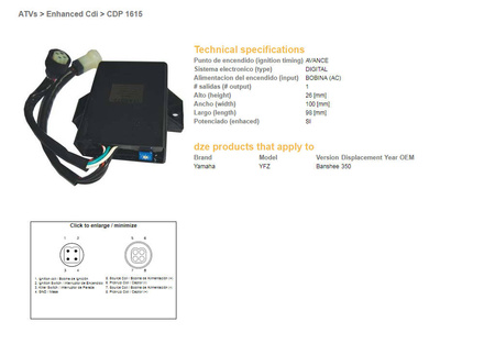 Dze moduł zapłonu cdi yamaha yfz 350 banshee multimapa