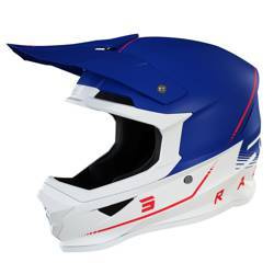 Kask enduro Shot Furious Raw 3.0 niebieski/biały/czerwony mat