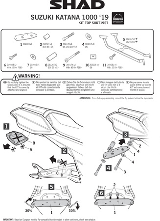 Stelaż kufra tylnego Shad do Suzuki Katana 1000 (2019)