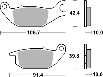 Hamulcowe kh343 street ceramic kolor czarny pasuje do:honda cbr125/150, xl 125 varadero, yamaha yzf150 tył