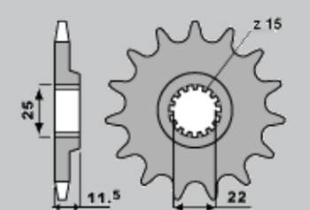 Zębatka przednia 1252 14 ktm lc4 (4021-14) (jtf1902.14)