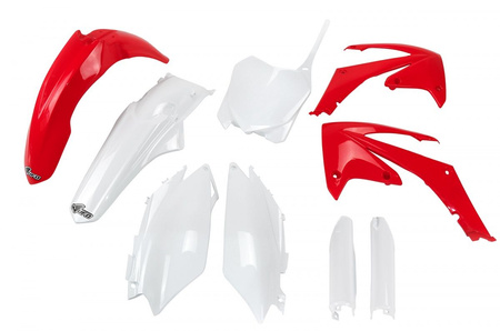 Komplet Plastików (Full Kit) Z Osłonami Teleskopów (Amortyzatorów) Honda Crf 250r '11-'13, Crf 450r 11-12 Kolor Oem (Czerwony/Biały) (Ho114e999)