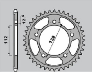 Zębatka tylna 4357 44 honda cbr 600 f4 '99-'00 (130444jt)