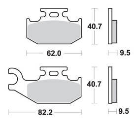 Klocki hamulcowe kh317 off-road sinter kolor złoty