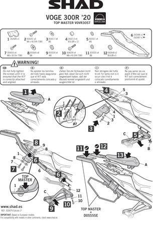 Stelaż kufra tylnego Shad do Voge 300R