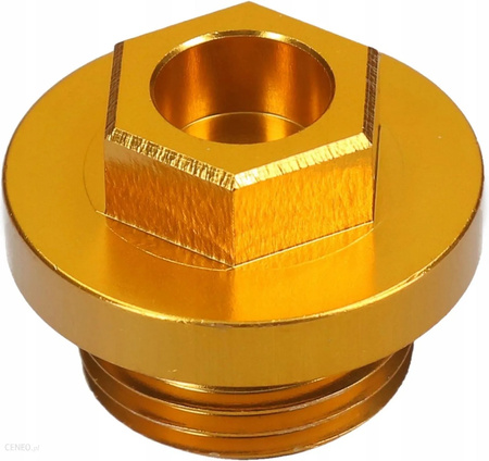 Accel korek wlewu oleju kawasaki kxf 250/450 '04-'18, suzuki rmz 250 '04-'06 kolor złoty (gwint m18x1,5)